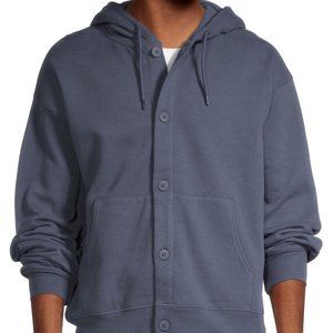 Arizona Men's Ombre Blue Hooded Long Sleeve Cardigan- XXL